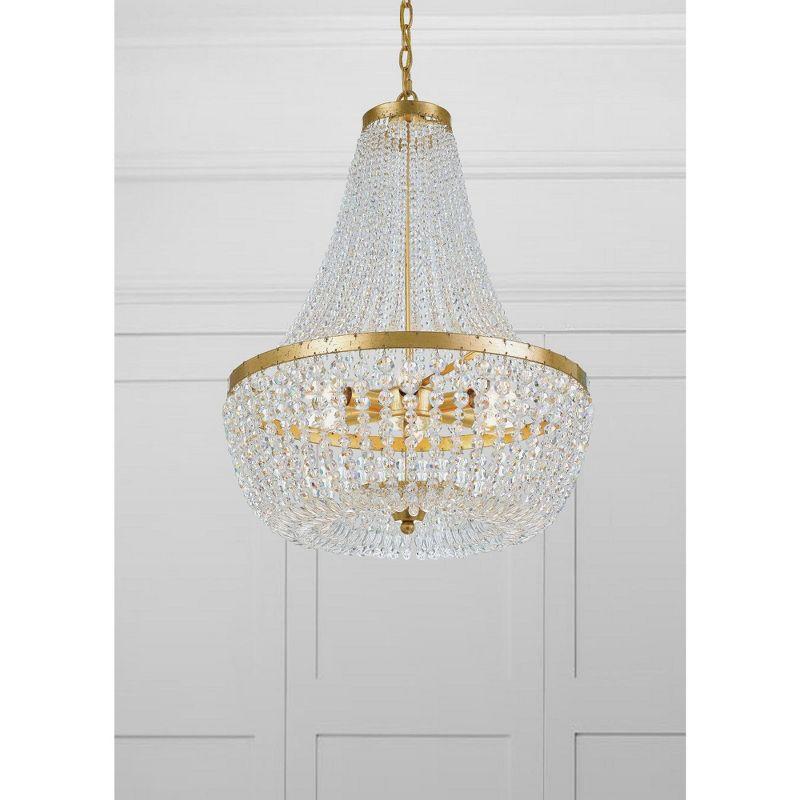 Crystorama Lighting Rylee 6 - Light Chandelier in  Antique Gold