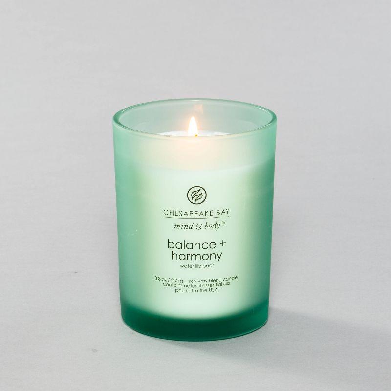 8.8oz Lidded Glass Jar Candle Water Lily Pear - Chesapeake Bay Candle: Soy Wax Blend with Essential Oils, 44hr Burn Time