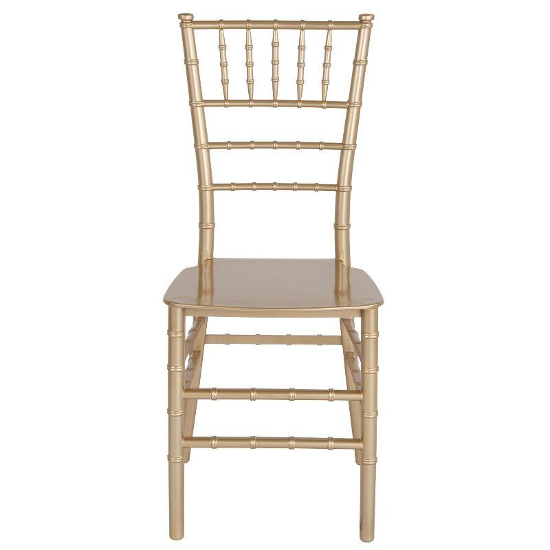 Elegant Gold Resin Chiavari Stackable Chair for Events