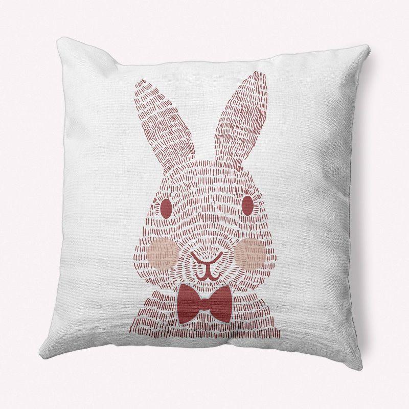 e by design Monochrome Bunny Easter Decorative Square Pillow Cover & Insert | Wayfair