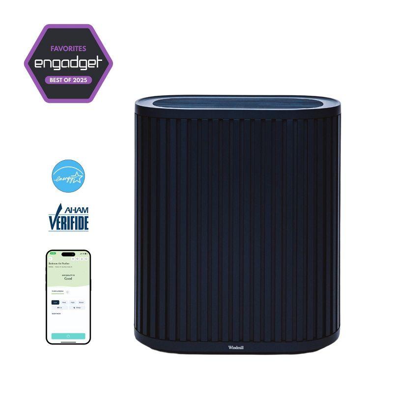 Windmill Windmill Smart Air Purifier for Home – Beautiful Modern Design – 3 in 1 with Medical Grade HEPA Activated Carbon Filter and Pre Filter – Quiet with White Noise Mode – Laser Sensor – Covers up to 1950 sq ft – Great for Smoke Dust Pets and Allergies