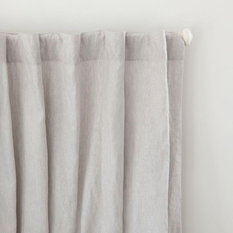 BOKSER HOME 100% French Linen Curtain Set