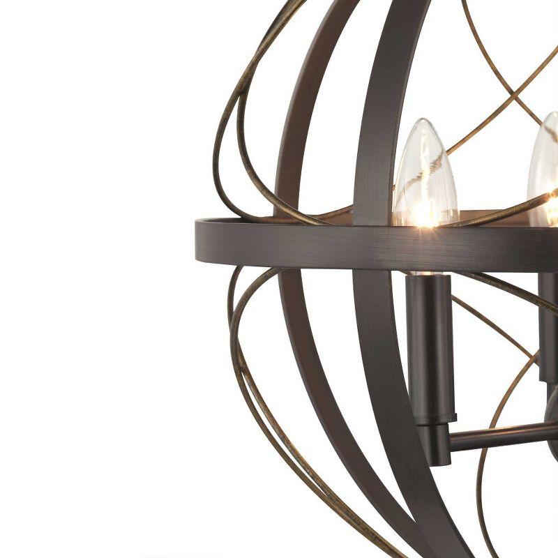 Progress Lighting Brandywine 3-Light Pendant, Antique Bronze, Steel, Farmhouse/Transitional, Hand-Gilded Wire Accents