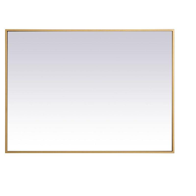 Elegant Lighting Metal frame rectangle mirror 27 inch in Brass