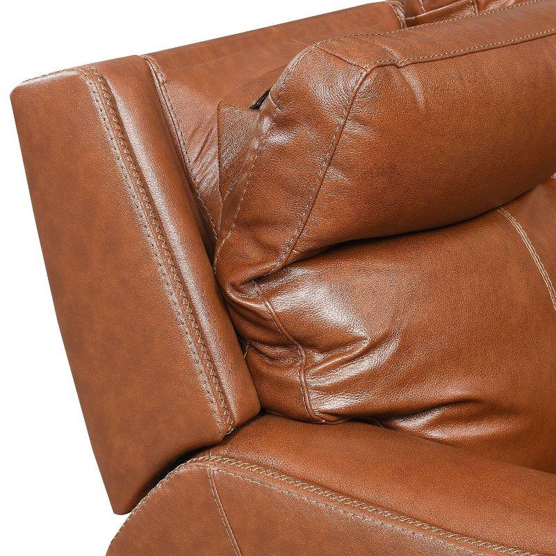 Natalia Power Recliner Sofa Caramel Leather - Steve Silver Co.