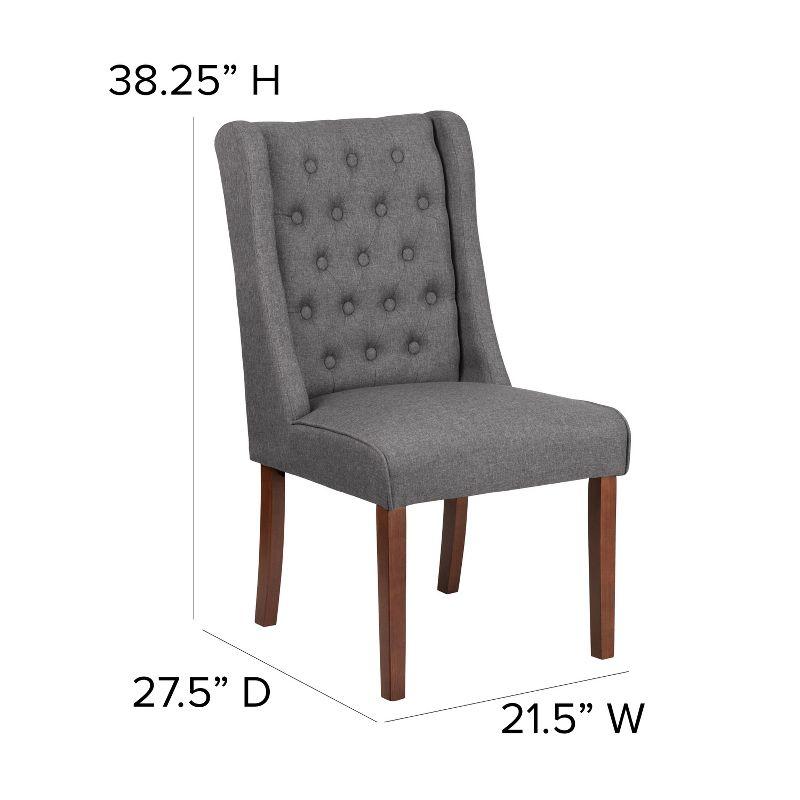 Flash Furniture HERCULES Preston Series Tufted Parsons Chair with Side Panel Detail