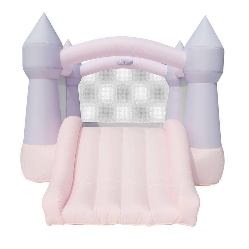 Pastel Pink Inflatable Castle Bounce House with Slide