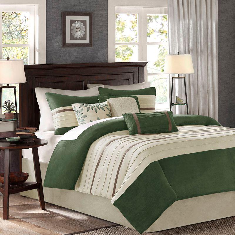 Madison Park Palmer 7 PC Pieced Faux Suede Comforter Set