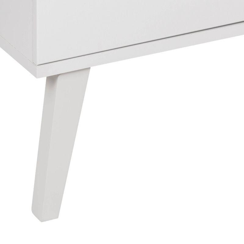 Milo Mid-Century Modern 4 Door Buffet Server White - Prepac: Laminated Storage Cabinet, CARB Certified
