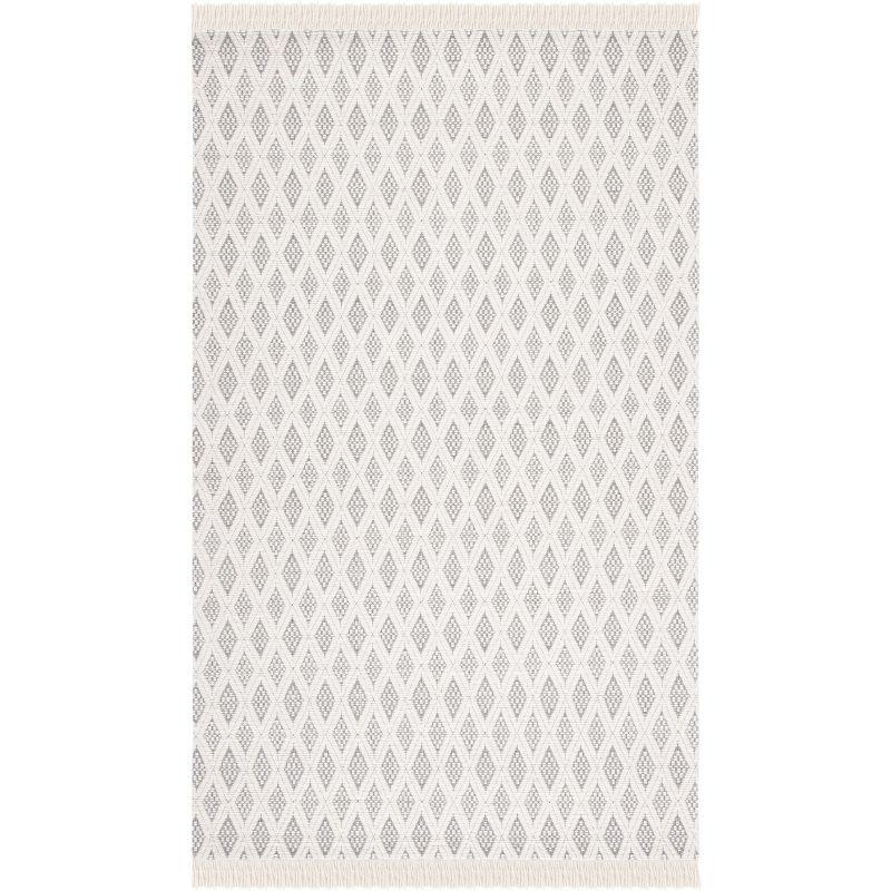 Natura NAT865 Hand Woven Indoor Area Rug - Ivory/Grey - 4'x6' - Safavieh
