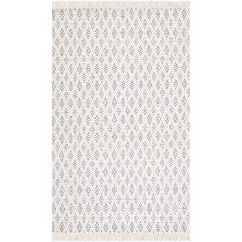 Coastal Charm Hand-Tufted Gray Wool Area Rug - 4x6 Feet