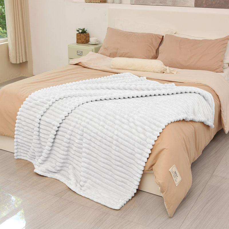 Fleece Throw Blanket for Couch, Super Soft Fuzzy Plush Blanket for Adults and Kids