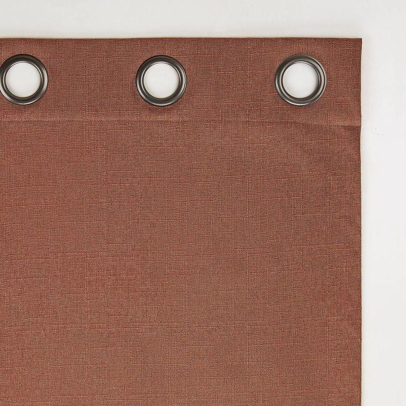 Channing Grid Texture Draft Shield Fleece Insulated 100% Blackout Grommet Curtain Panel