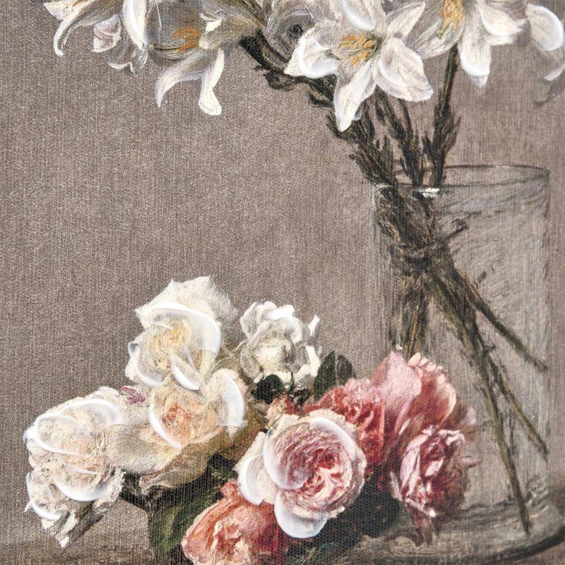 American Art Decor 14.75"x16.75" Ornate Framed Roses and Liles Canvas Print by Henri Fantin-Latour