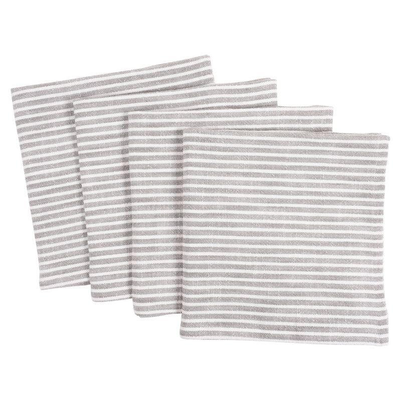 KAF Home Monaco Relaxed Casual Farmhouse Napkin | Set of 4, 100% Slubbed Cotton, 20x20 Inch Cloth Napkins | for Entertaining and Everyday Use