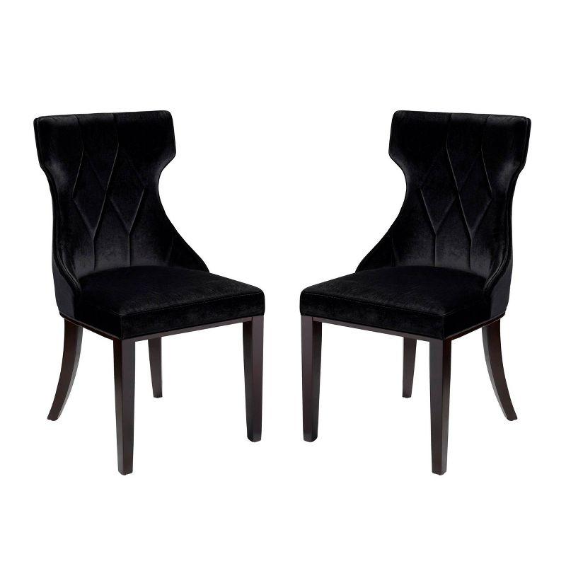 Set of 2 Reine Velvet Dining Chairs - Manhattan Comfort