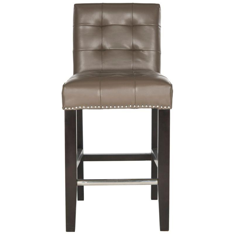 Thompson 23.9" Counter Stool with Silver Nail Heads - Clay - Safavieh