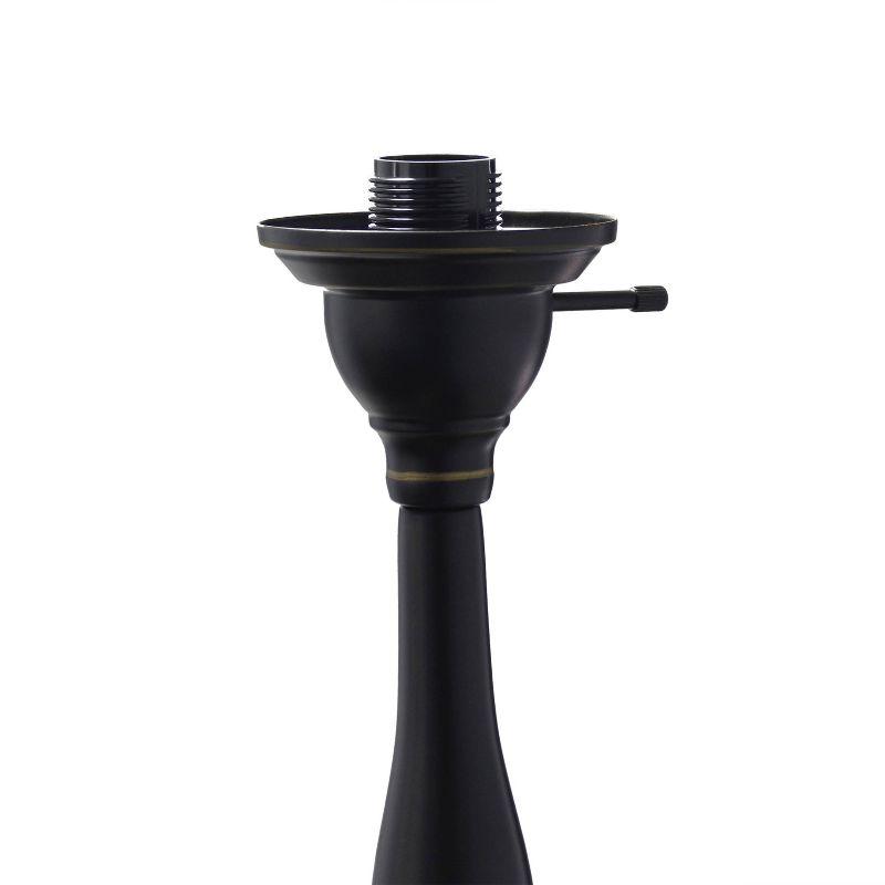 Torchiere Floor Lamp with Reading Light and Marble Glass Shades Restoration Bronze/Amber - Lalia Home: Adjustable, UL Listed, Metal Base