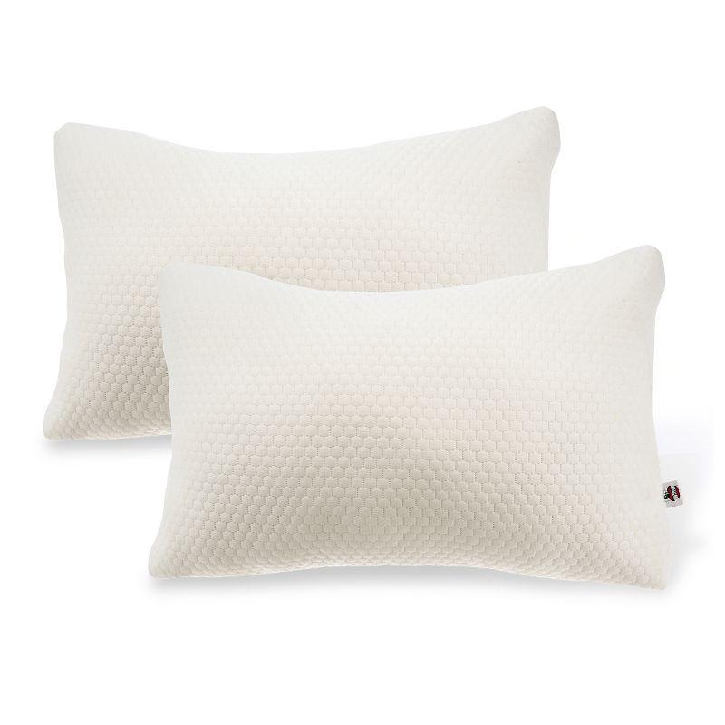 Core Products Adjust-A-Loft Fiber Adjustable Comfort Pillow with Cooling Memory Foam Insert, Standard Size