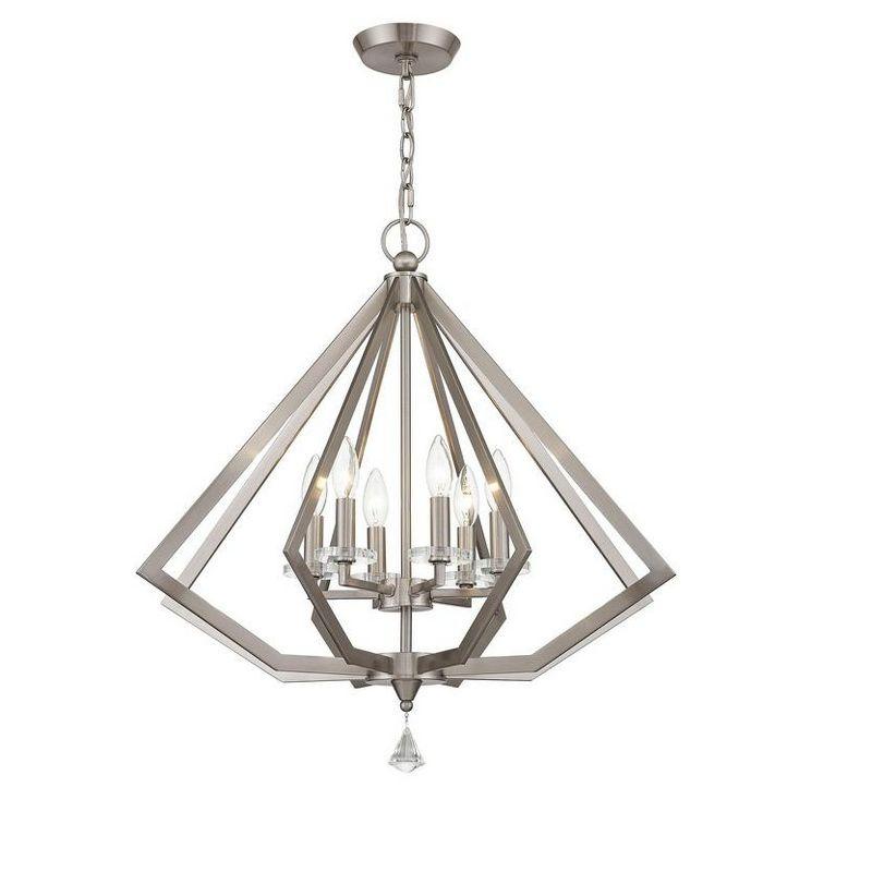 Livex Lighting Diamond 6 - Light Chandelier in  Brushed Nickel