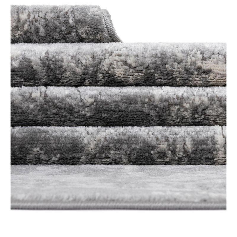 Unique Loom Portland Collection Area Rug - Albany (9'  x 12' Rectangle Gray/Ivory)