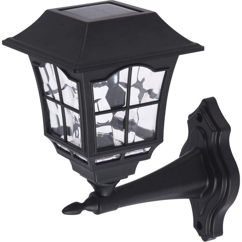 Elegant Lighting Outdoor black LED 3000K wall light in pack of 4