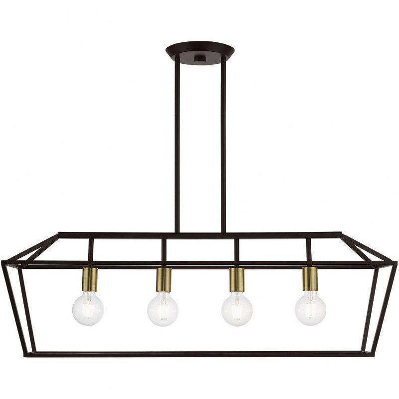 Livex Lighting Devone 4 - Light Chandelier in  Bronze/Antique Brass