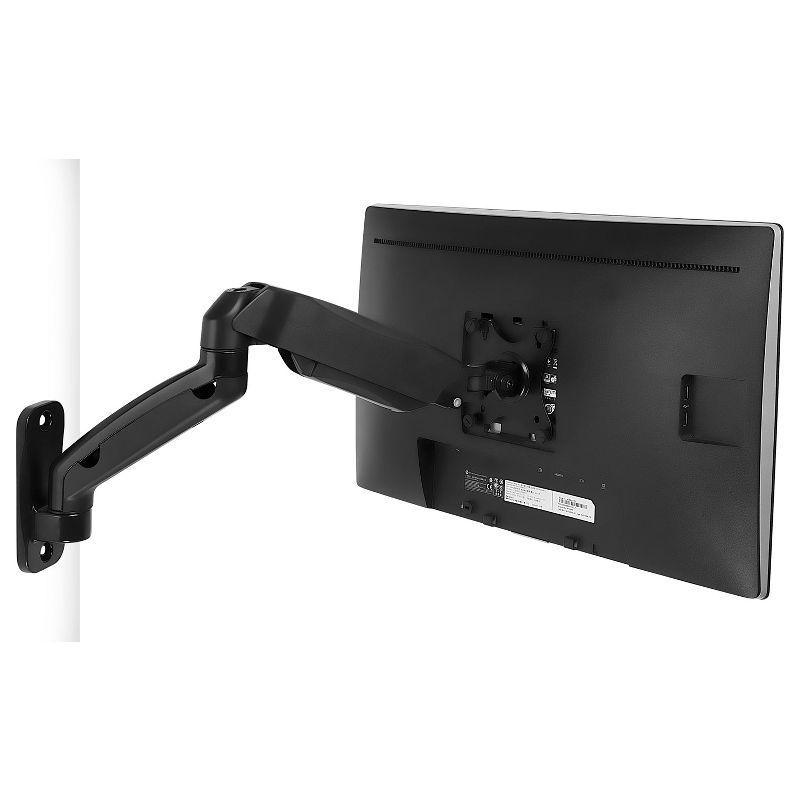 Mount-It! Wall Mount Monitor Arm, Full Motion Gas Spring Arm Fits 13 - 32 Inch Screens with 75 or 100 VESA Patterns, Camper RV Compatible