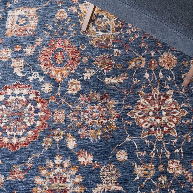 Heirloom HRL718 Power Loomed Area Rug - Navy/Beige - 6'7"x6'7" - Safavieh.