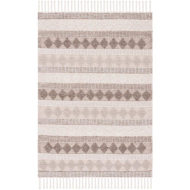 Coastal Charm Ivory Wool 3' x 5' Hand-Woven Area Rug