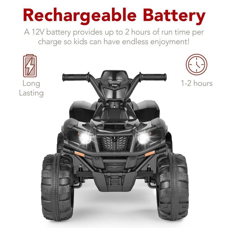 Best Choice Products 12V Kids Ride-On ATV Quad w/ Bluetooth, 2.4mph Max, Treaded Tires, LED Lights, Radio