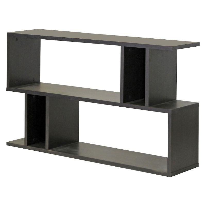 27.5" Goodwin 2 Level Modern Bookshelf Dark Brown - Baxton Studio