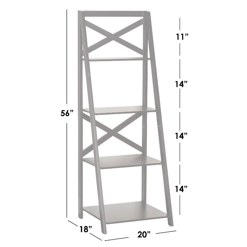 56" 4 Tier Crossback Shelf - Buylateral