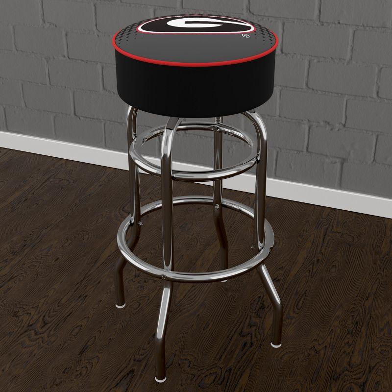 Trademark Global NCAA Swivel Upholstered Counter Stool with Metal Frame