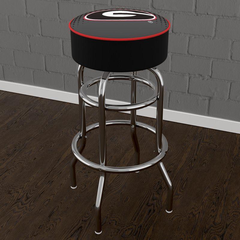 NCAA Swivel Upholstered Counter Stool with Metal Frame