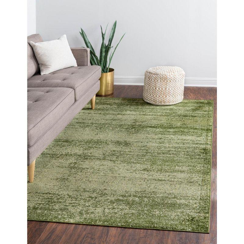 Unique Loom Del Mar Collection Area Rug - Lucille (7' 1" x 10' Rectangle Green/Hunter Green)