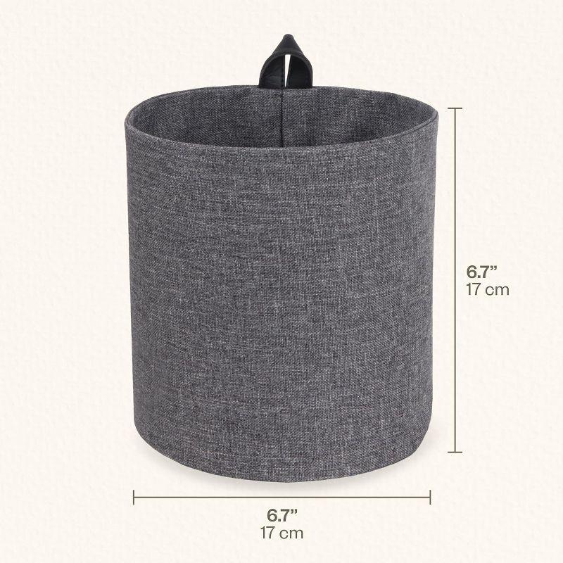 Bigso Soft Hang Around Small Hanging Storage Basket for Wall & Closet - 6.7" x 6.7"