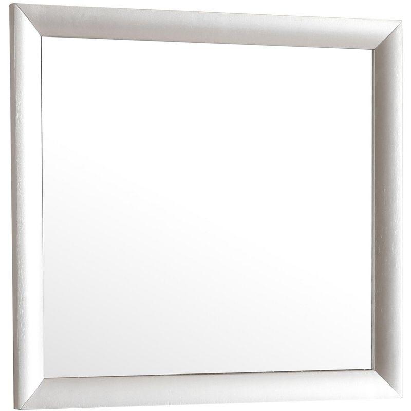 Passion Furniture Marilla 35 in. x 39 in. Modern Rectangle Framed Dresser Mirror