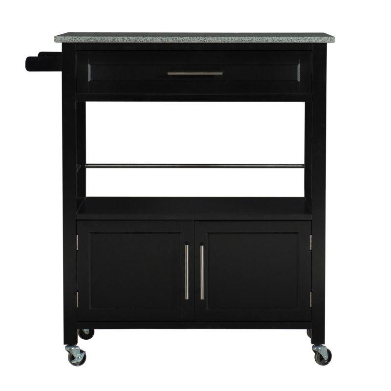 Cameron Kitchen Cart with Granite Top - Linon