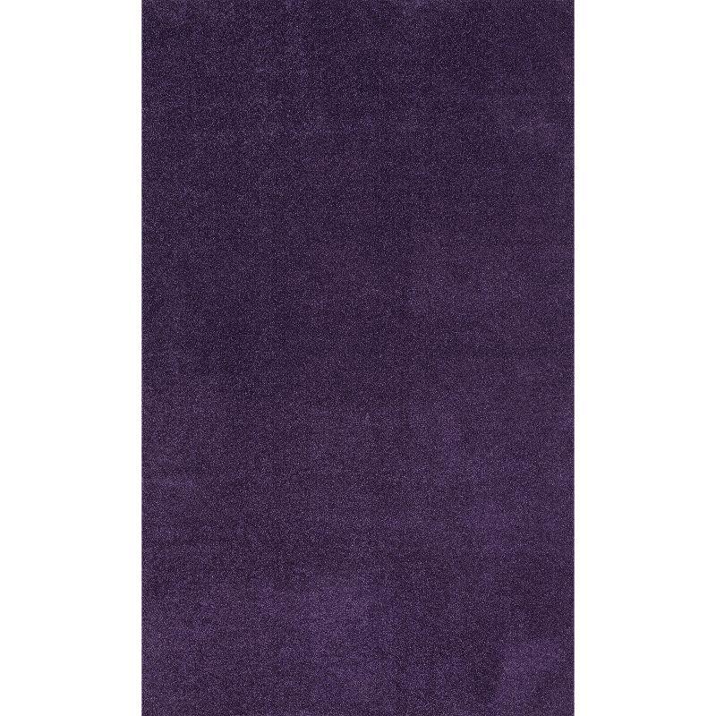 4'x6' Haze Solid Low-Pile, Purple - JONATHAN Y