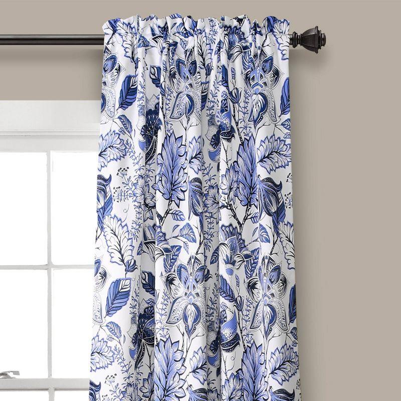 Jacobean Garden Polyester Room Darkening Curtain Pair