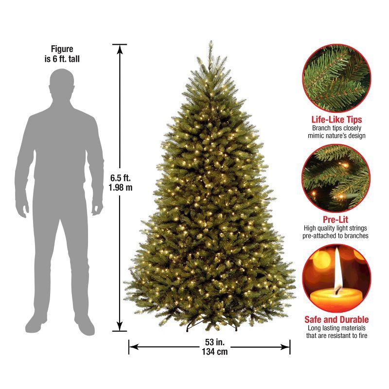 Prelit Dunhill Fir Artificial Christmas Tree Clear Lights - National Tree Company