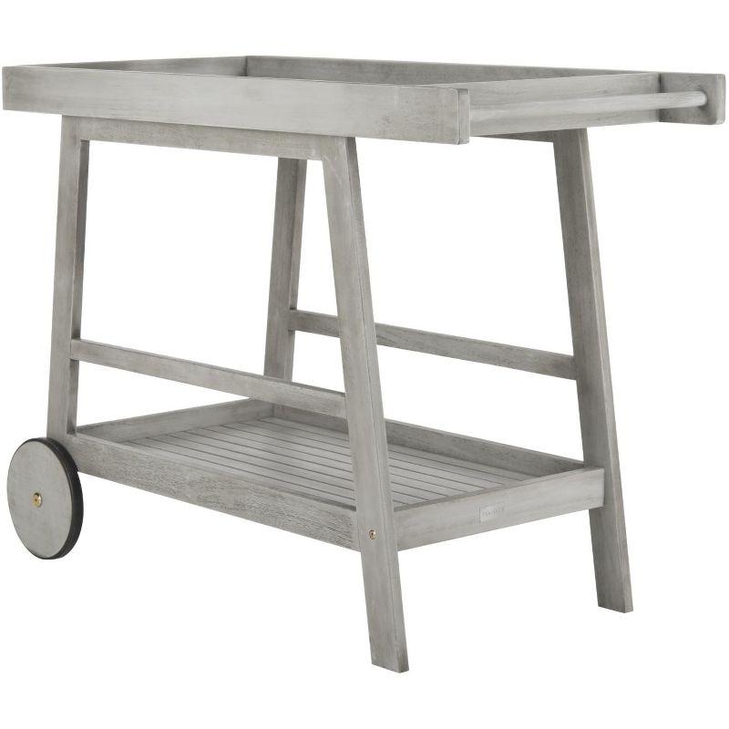 Renzo Indoor/Outdoor Serving Cart PAT7032 - Grey Wash - Safavieh