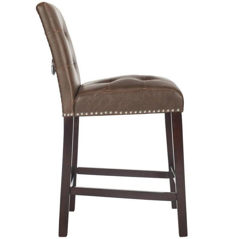 Nikita Counter Stool (Set of 2) - BST6303 - Brown/Espresso - Safavieh