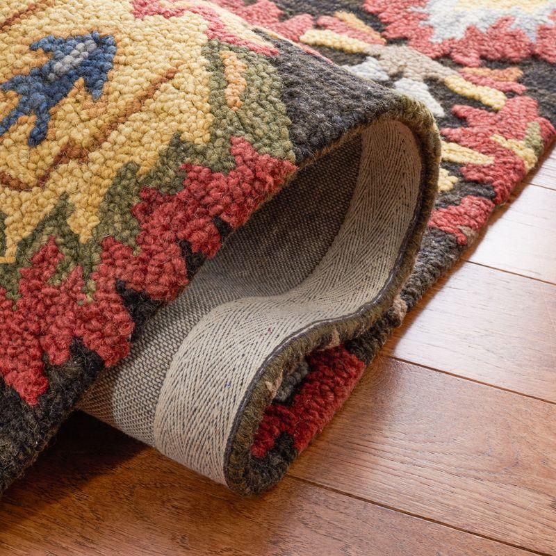 Blossom BLM402 Hand Tufted Area Rug - Charcoal/Multi - 5'x8' - Safavieh.