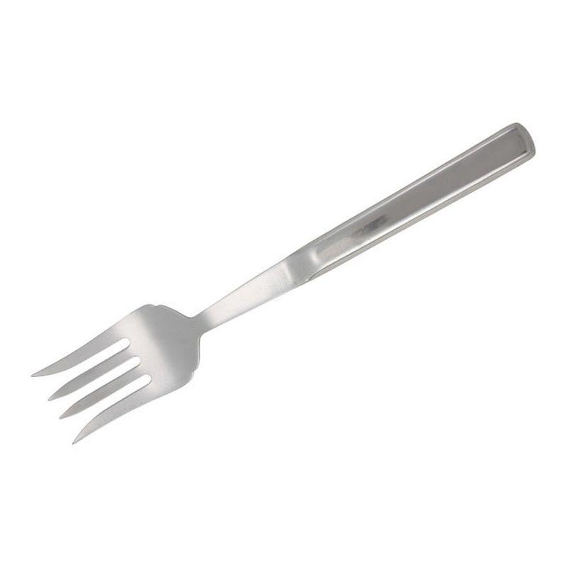 10" Silver Stainless Steel Hollow Handle Serving Fork