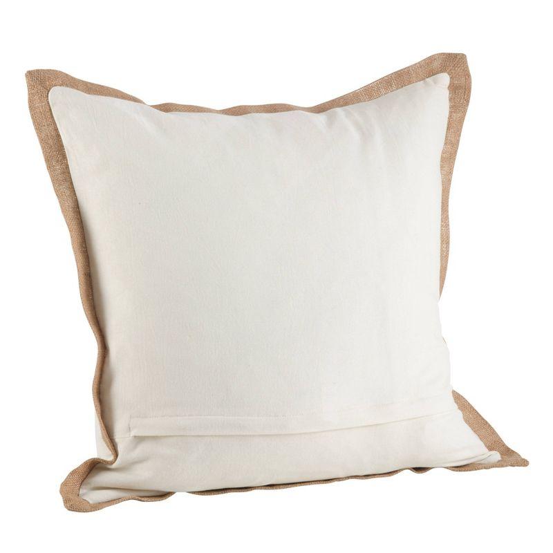 Saro Neptunian Collection Embroidered Cotton Throw Pillow