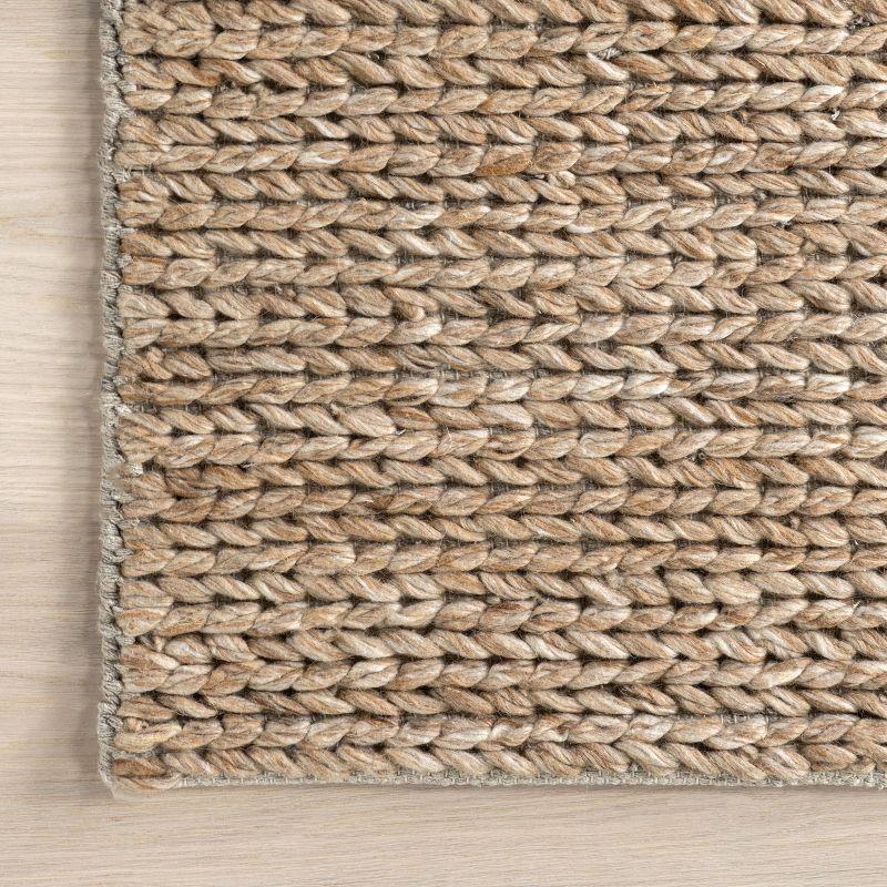 Nuloom Penelope Braided Wool Indoor Area Rug, Runner 2' x 8', Tan