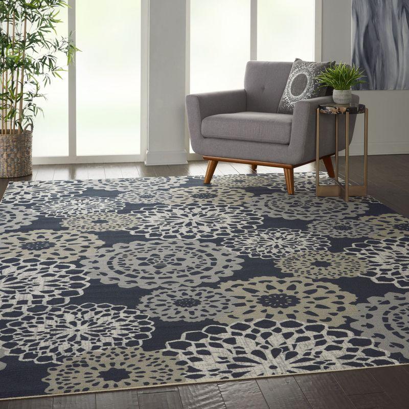 Waverly Sun N Shade SND72 Black Indoor/Outdoor Area Rug