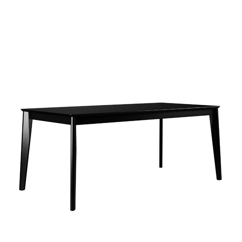 70.86" Tudor Dining Table Black - Manhattan Comfort: Mid-Century Style, Seats 6